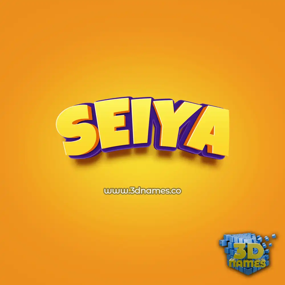 seiya in Orange Toon style - 3D name wallpaper