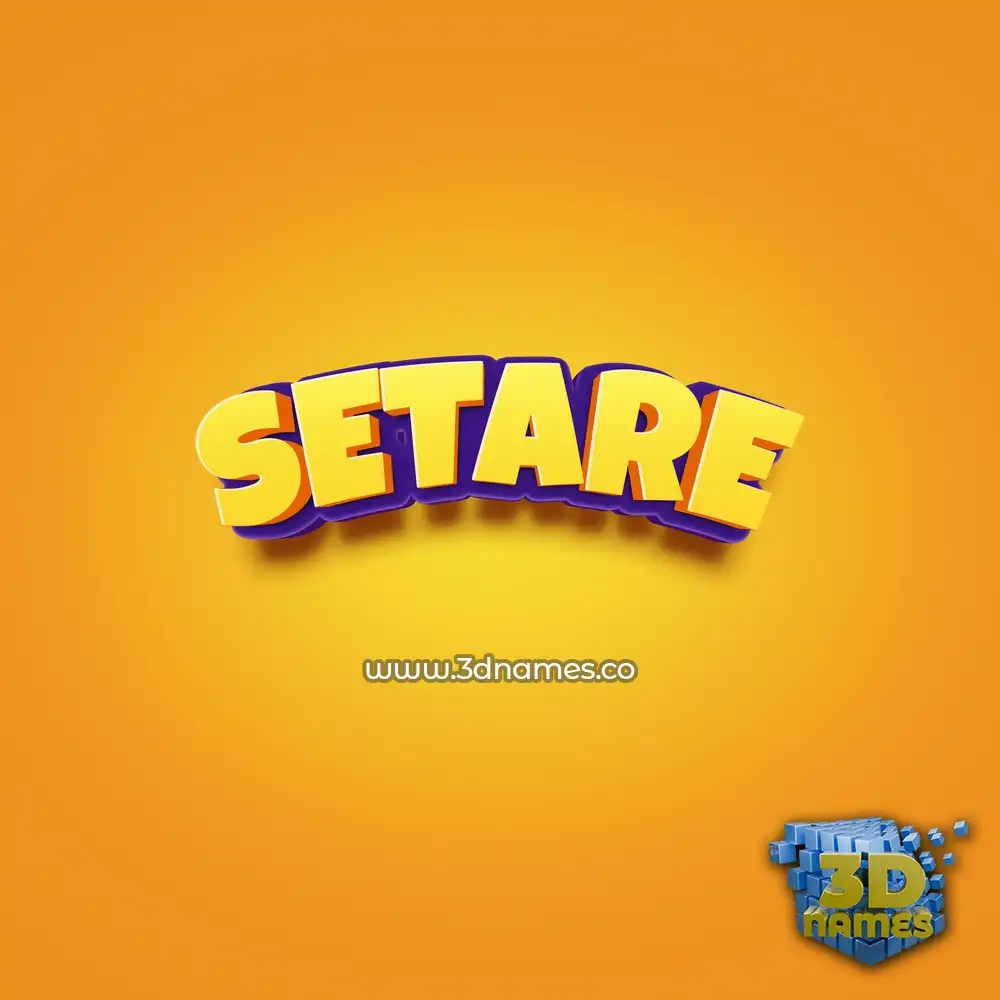 setare in Orange Toon style - 3D name wallpaper