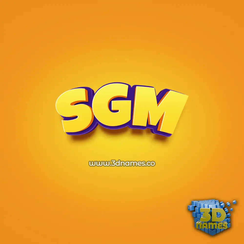 sgm in Orange Toon style - 3D name wallpaper