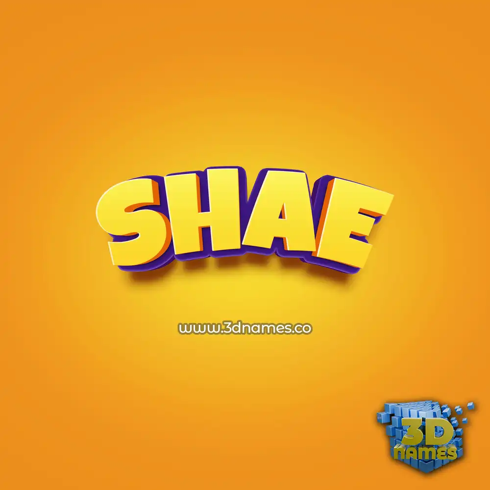 shae in Orange Toon style - 3D name wallpaper