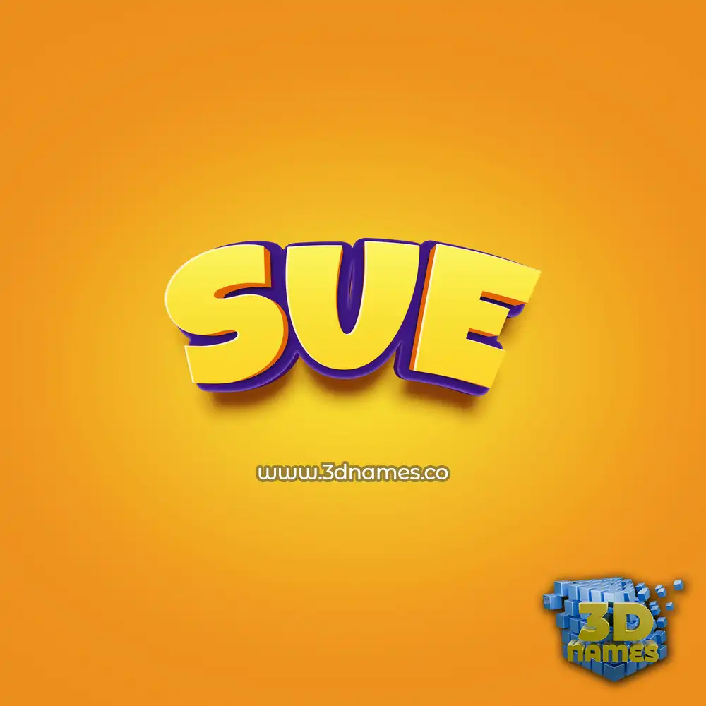 sue in Orange Toon style - 3D name wallpaper