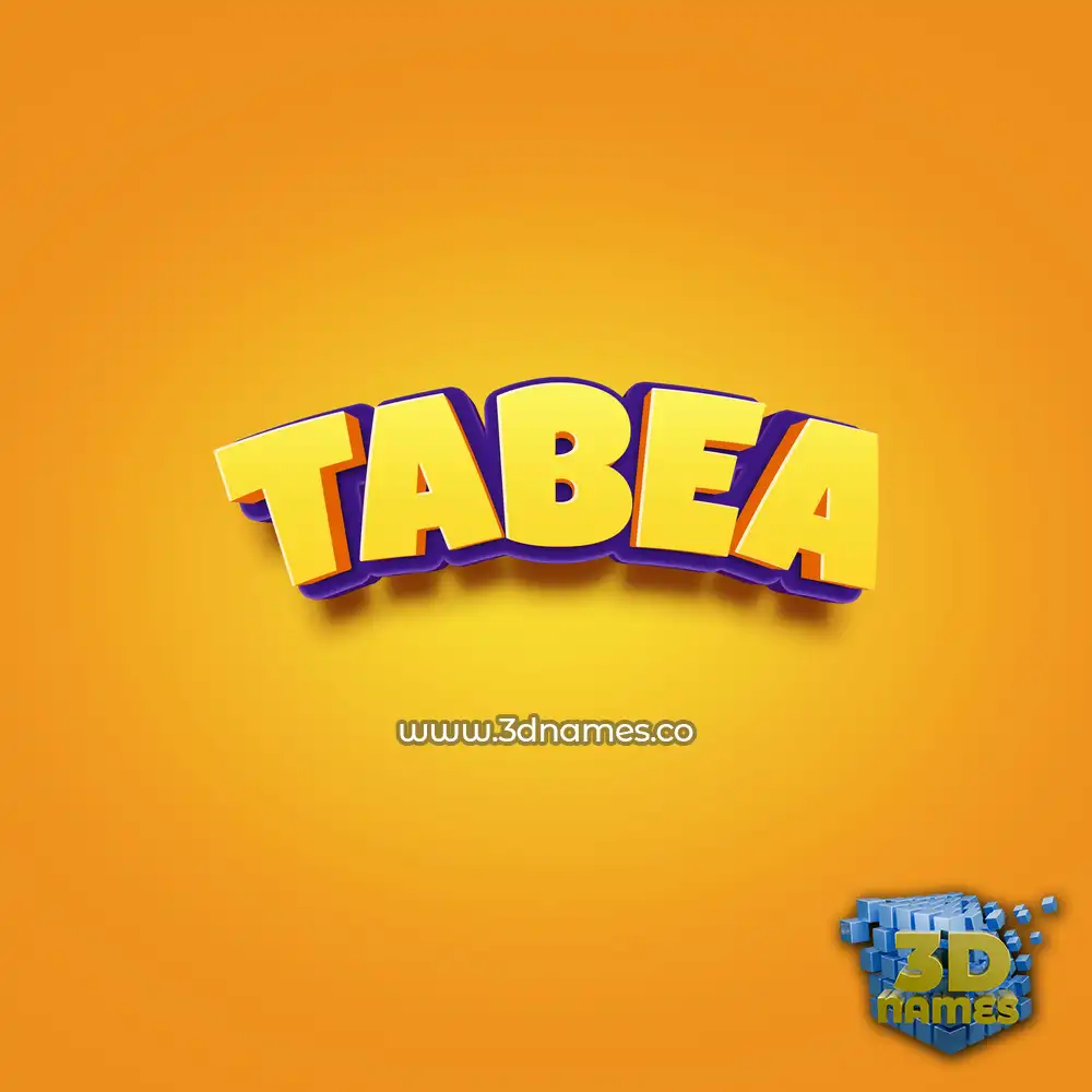 tabea in Orange Toon style - 3D name wallpaper