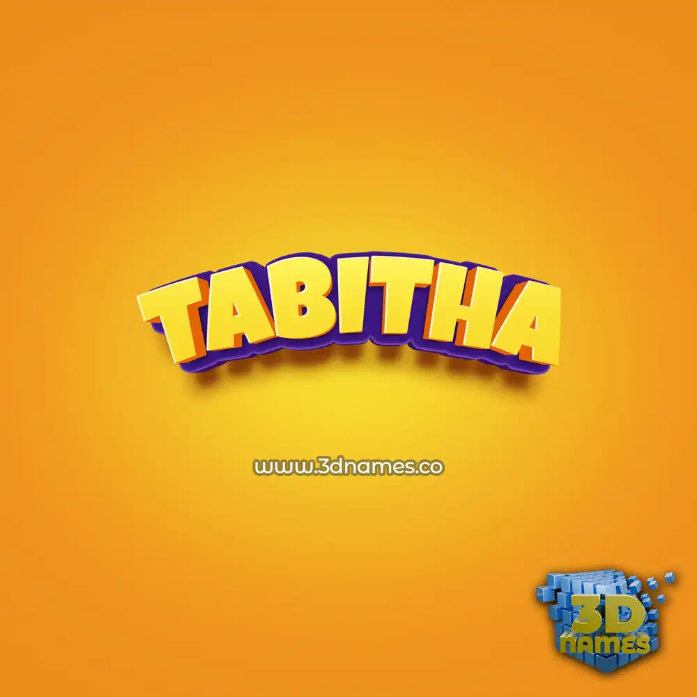 tabitha in Orange Toon style - 3D name wallpaper