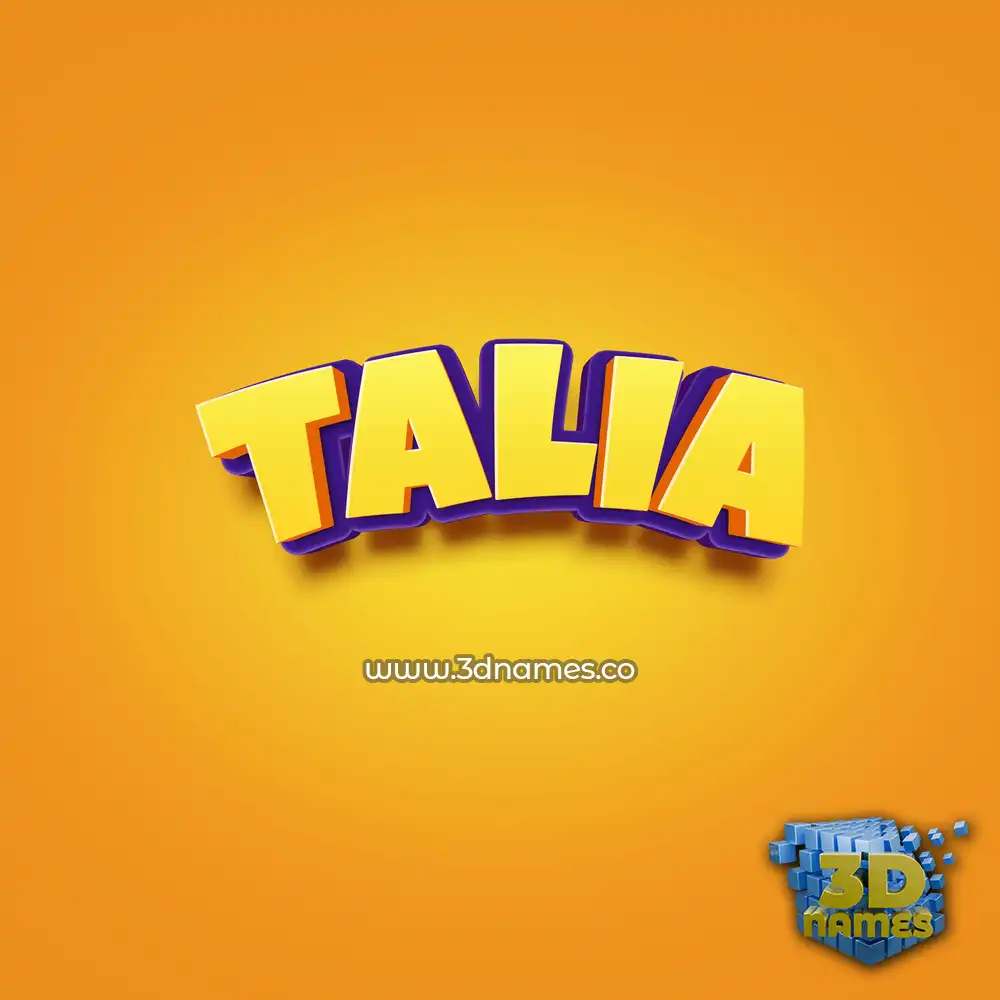 talia in Orange Toon style - 3D name wallpaper