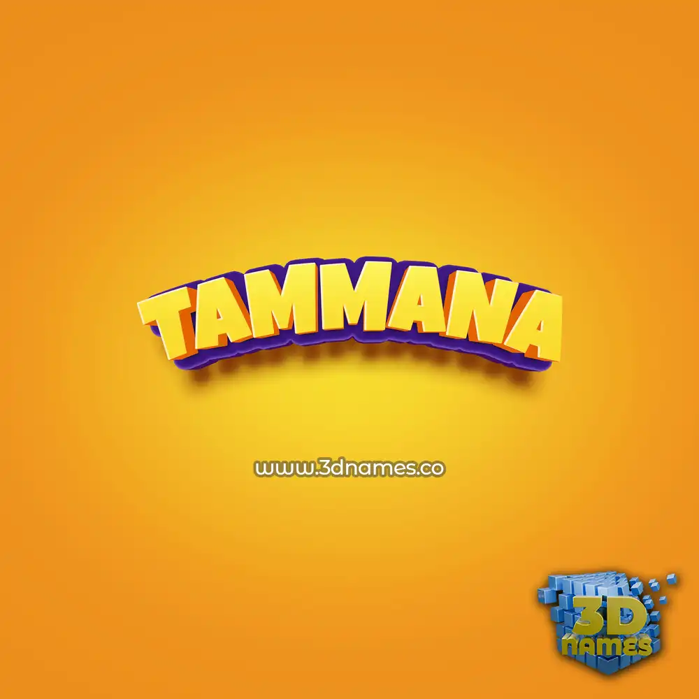 tammana in Orange Toon style - 3D name wallpaper