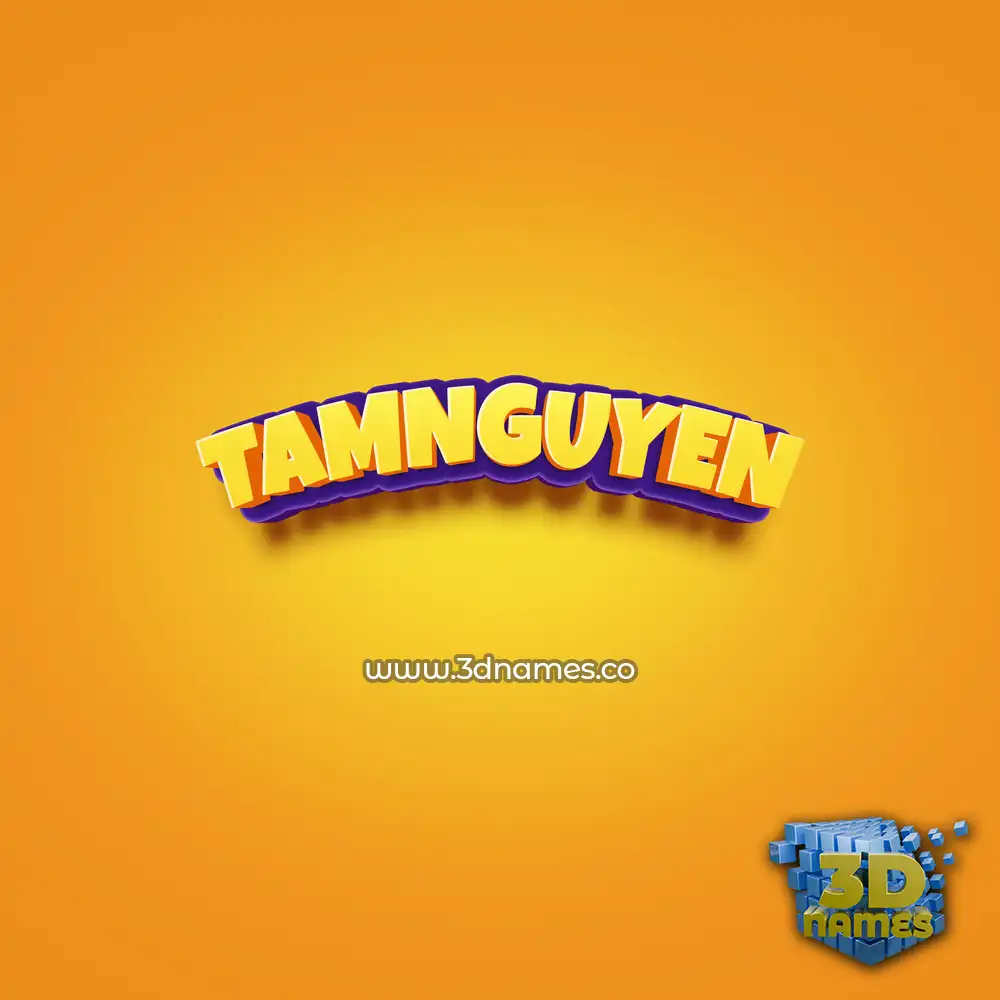 tamnguyen in Orange Toon style - 3D name wallpaper