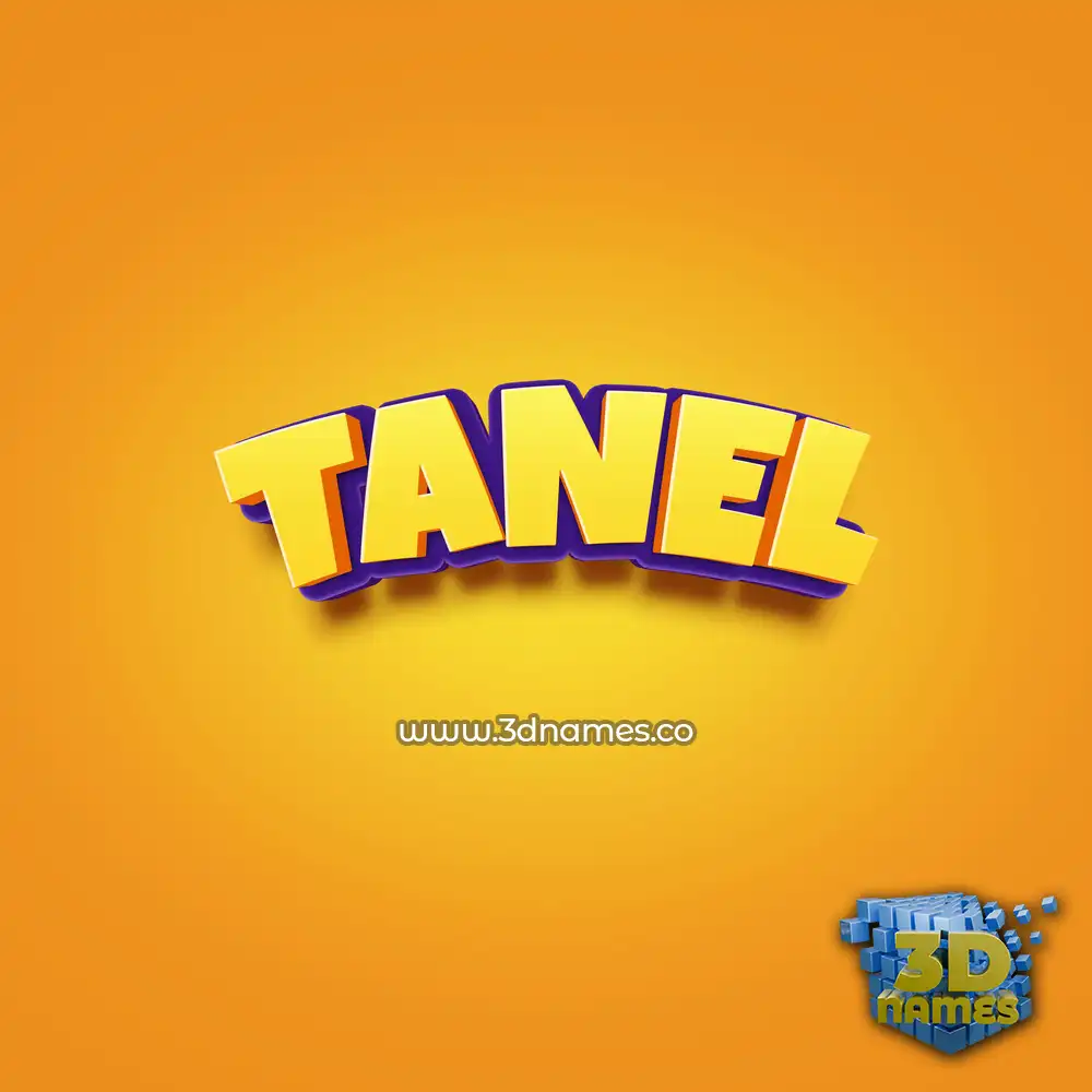 tanel in Orange Toon style - 3D name wallpaper