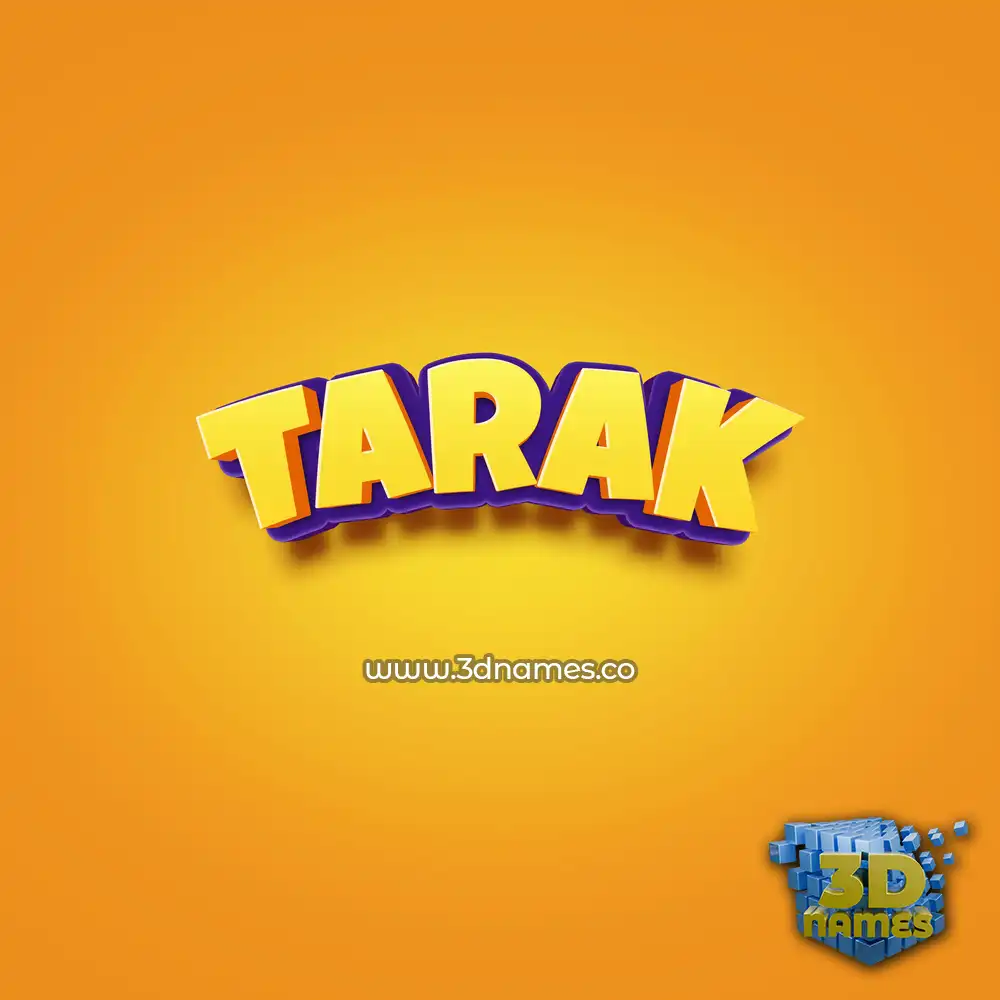 tarak in Orange Toon style - 3D name wallpaper