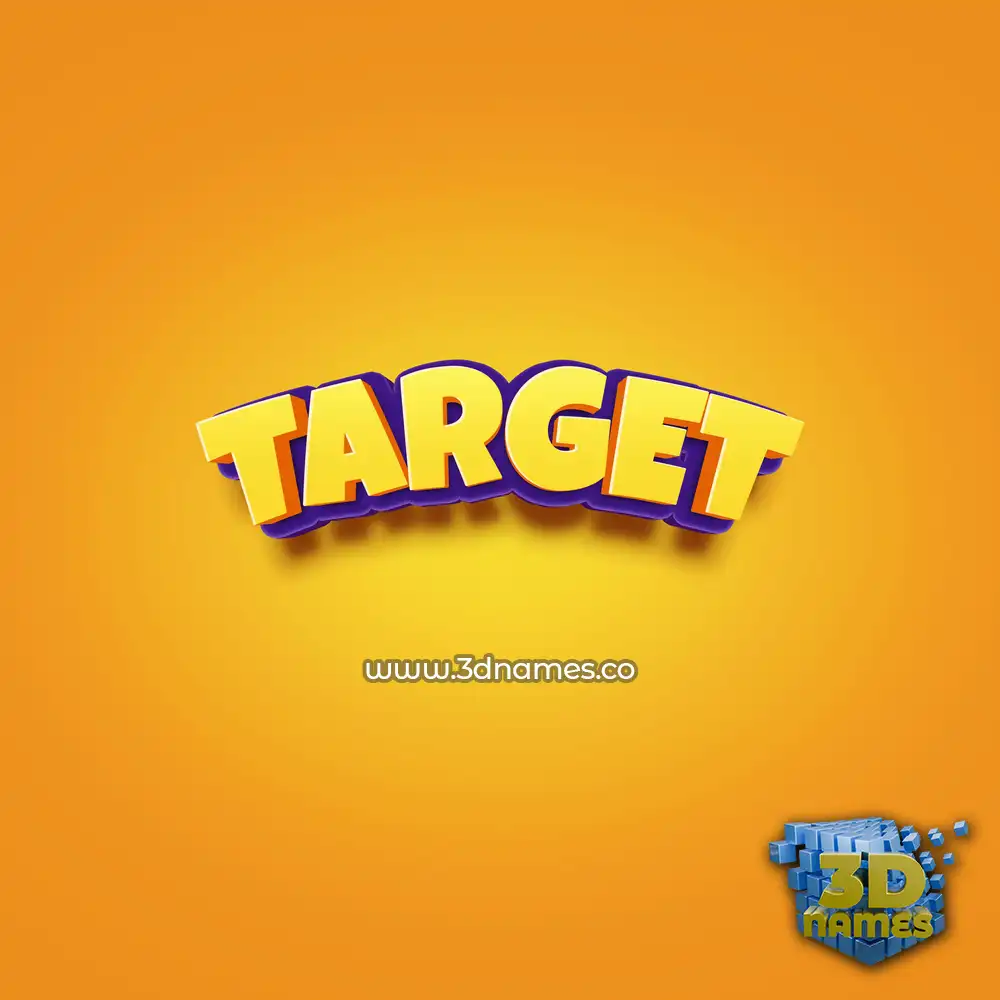 target in Orange Toon style - 3D name wallpaper