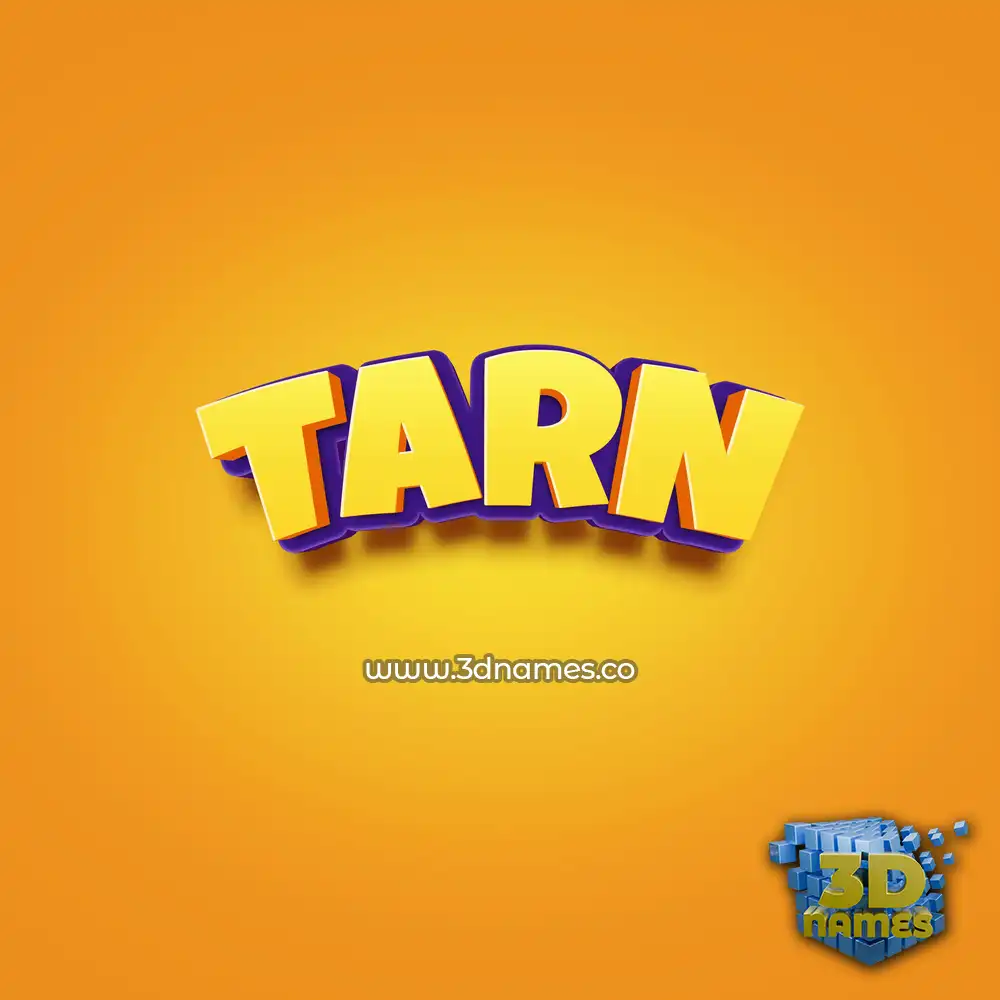 tarn in Orange Toon style - 3D name wallpaper
