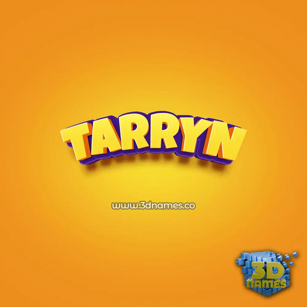 tarryn in Orange Toon style - 3D name wallpaper