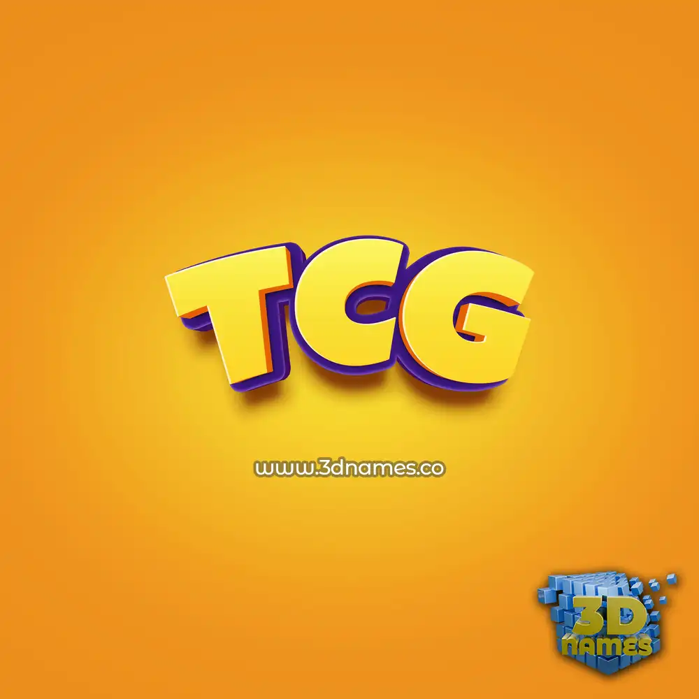 tcg in Orange Toon style - 3D name wallpaper