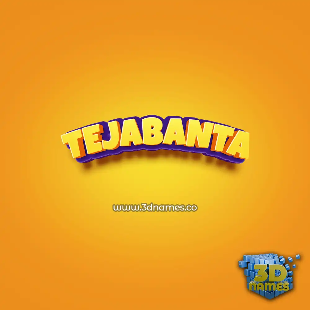tejabanta in Orange Toon style - 3D name wallpaper