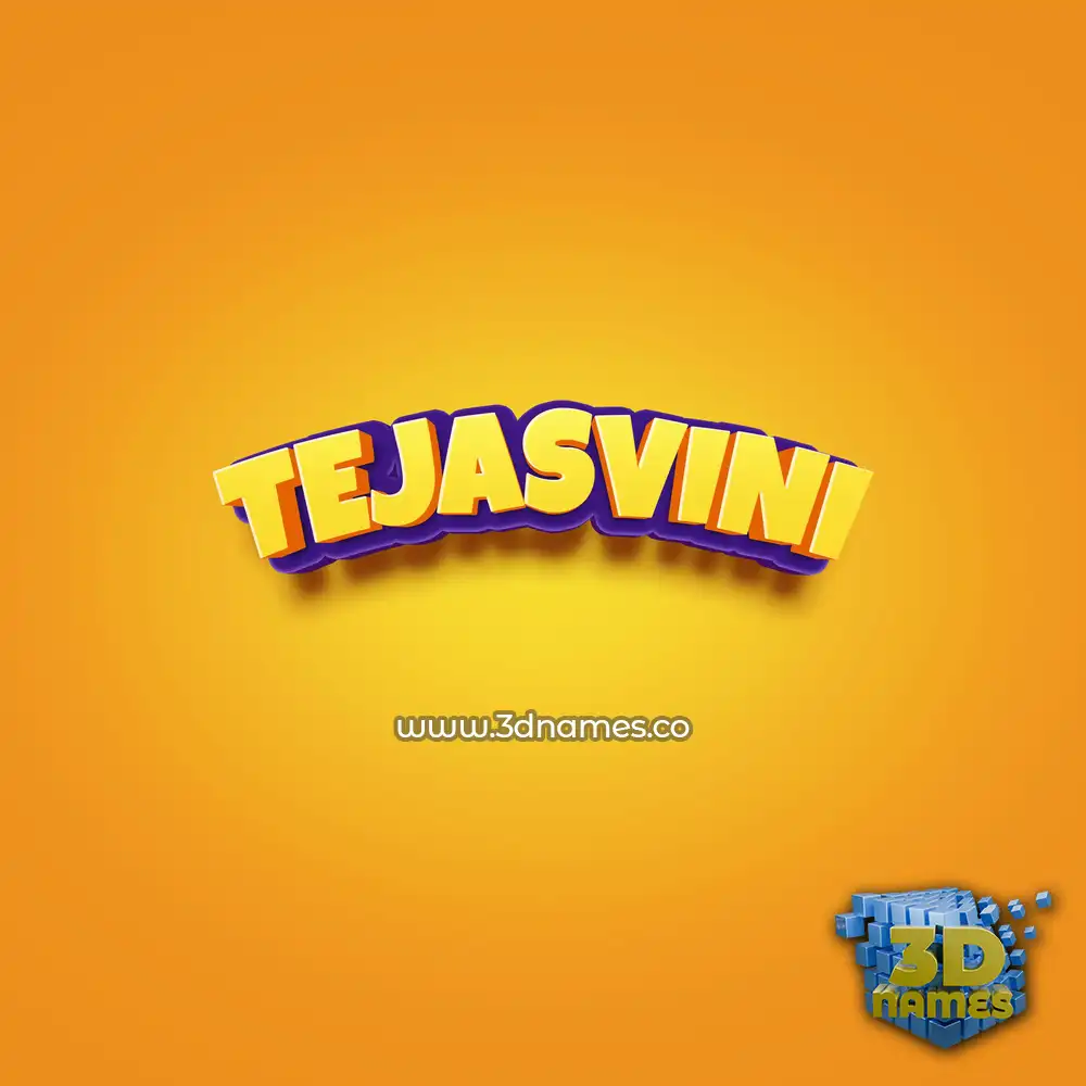 tejasvini in Orange Toon style - 3D name wallpaper