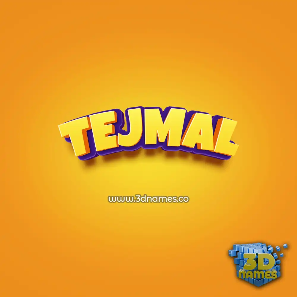tejmal in Orange Toon style - 3D name wallpaper