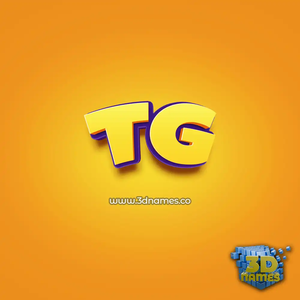 tg in Orange Toon style - 3D name wallpaper