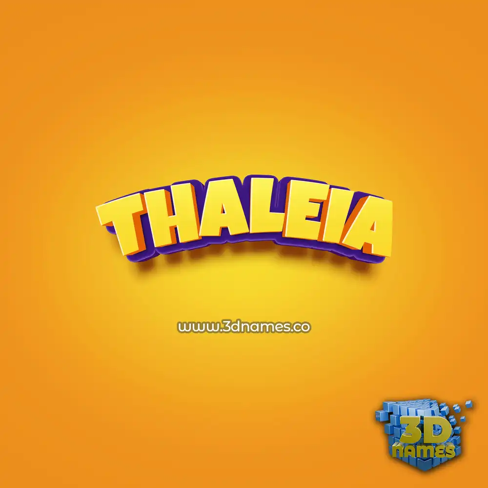 thaleia in Orange Toon style - 3D name wallpaper