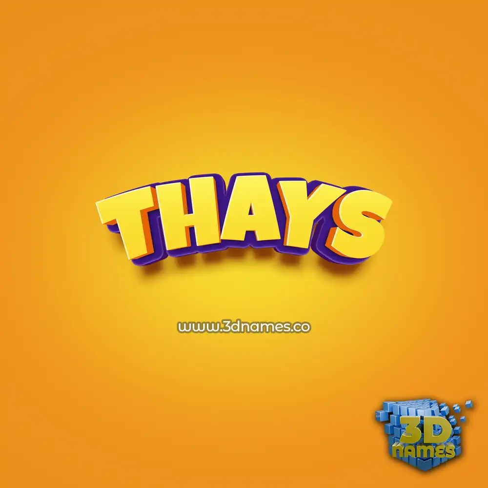 thays in Orange Toon style - 3D name wallpaper