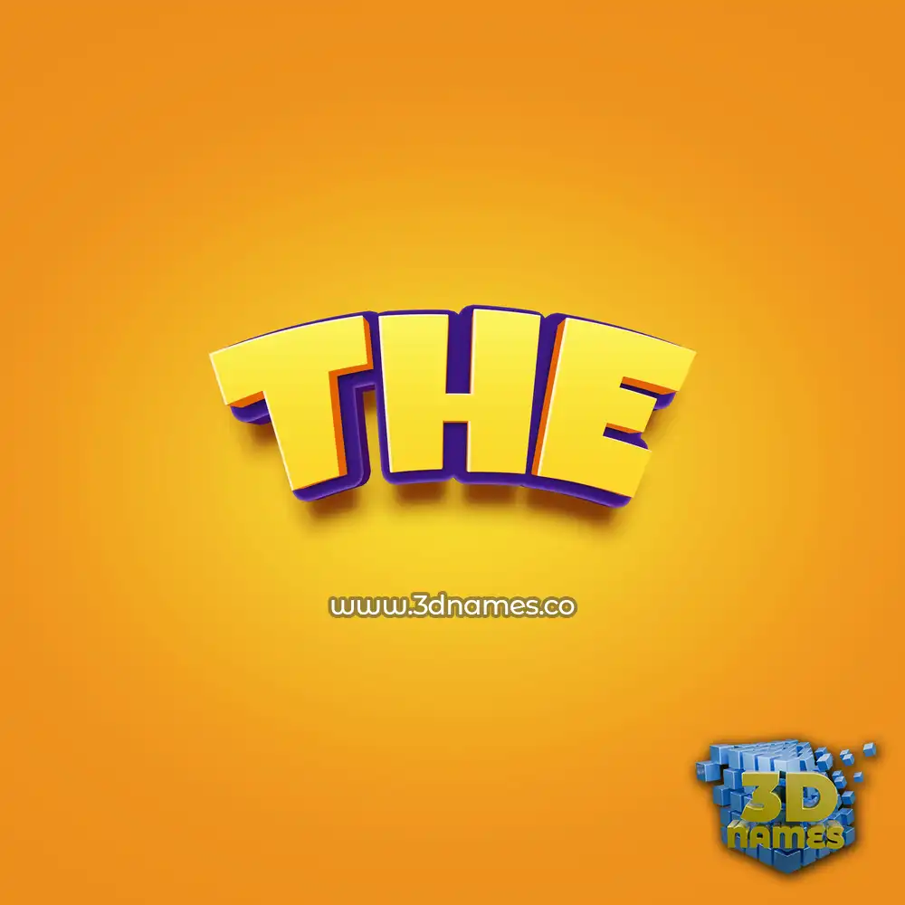 the in Orange Toon style - 3D name wallpaper