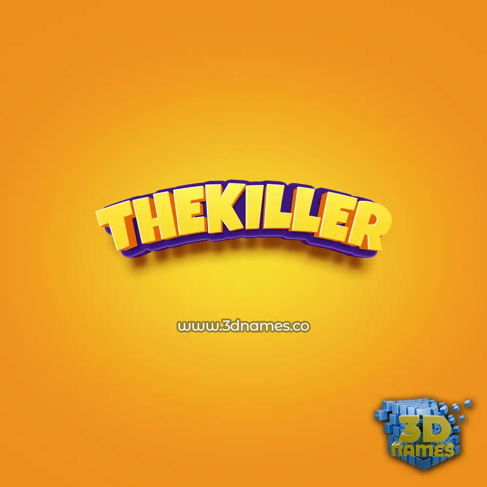 thekiller in Orange Toon style - 3D name wallpaper