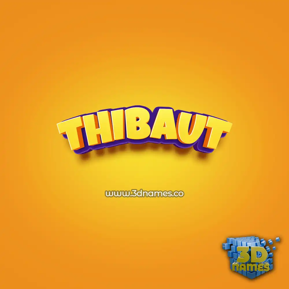 thibaut in Orange Toon style - 3D name wallpaper