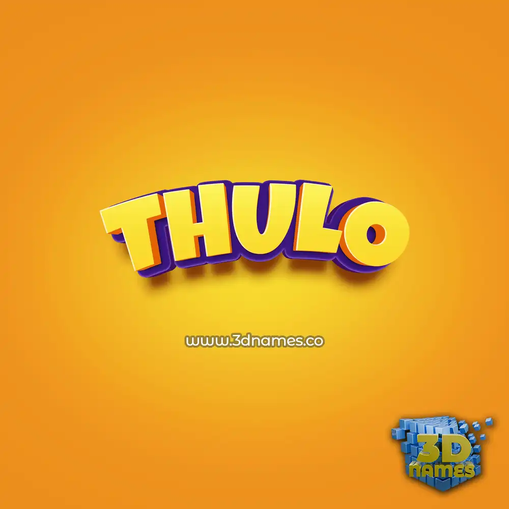 thulo in Orange Toon style - 3D name wallpaper