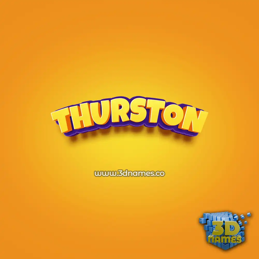 thurston in Orange Toon style - 3D name wallpaper