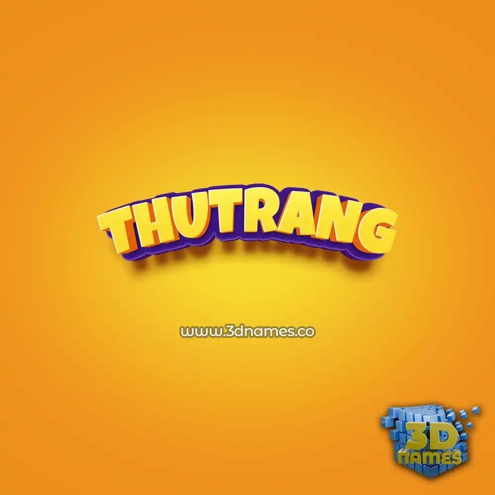 thutrang in Orange Toon style - 3D name wallpaper