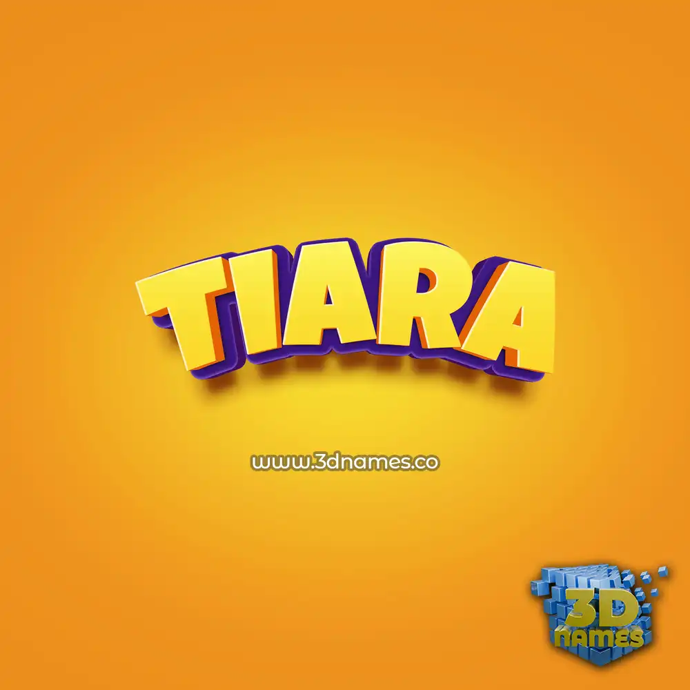 tiara in Orange Toon style - 3D name wallpaper