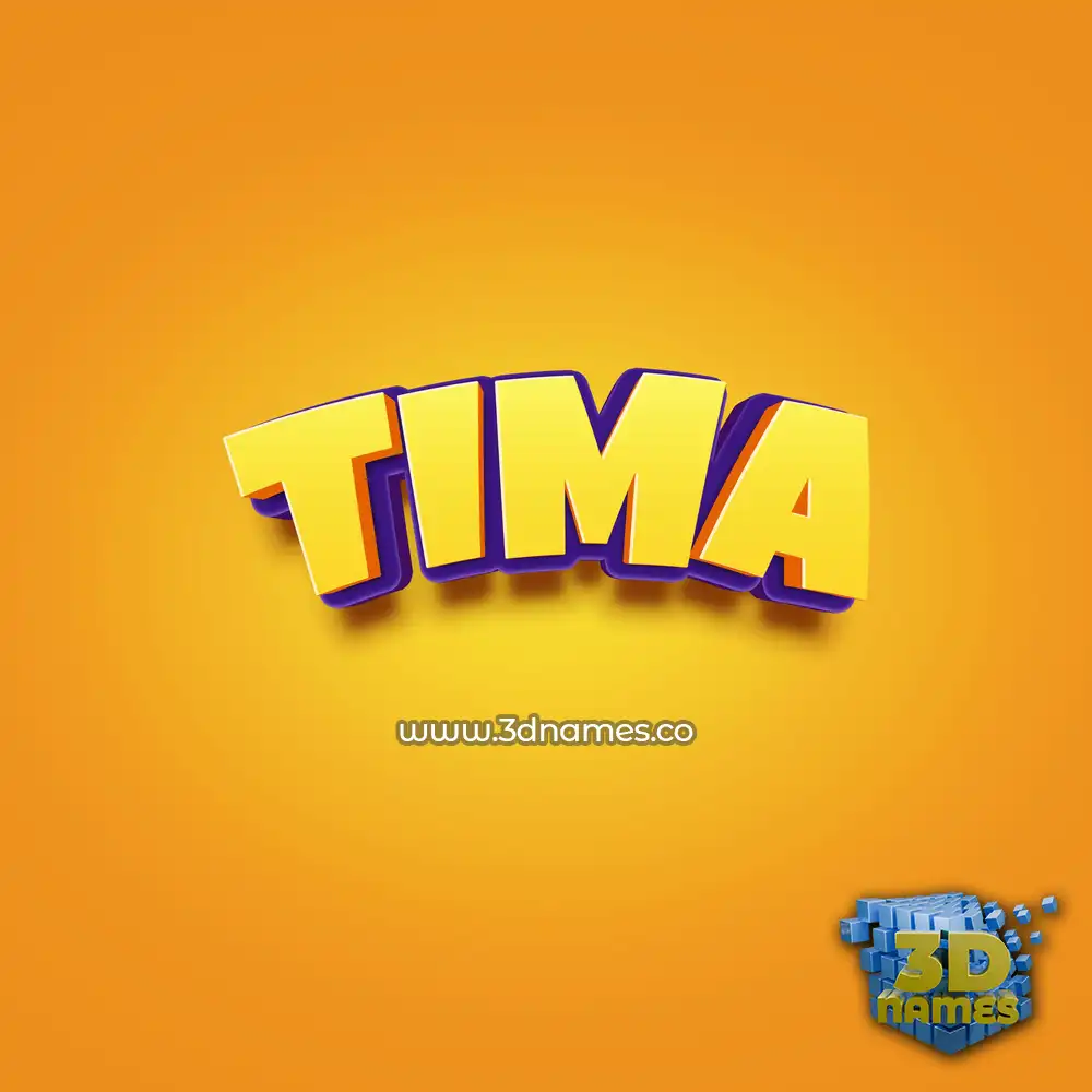 tima in Orange Toon style - 3D name wallpaper