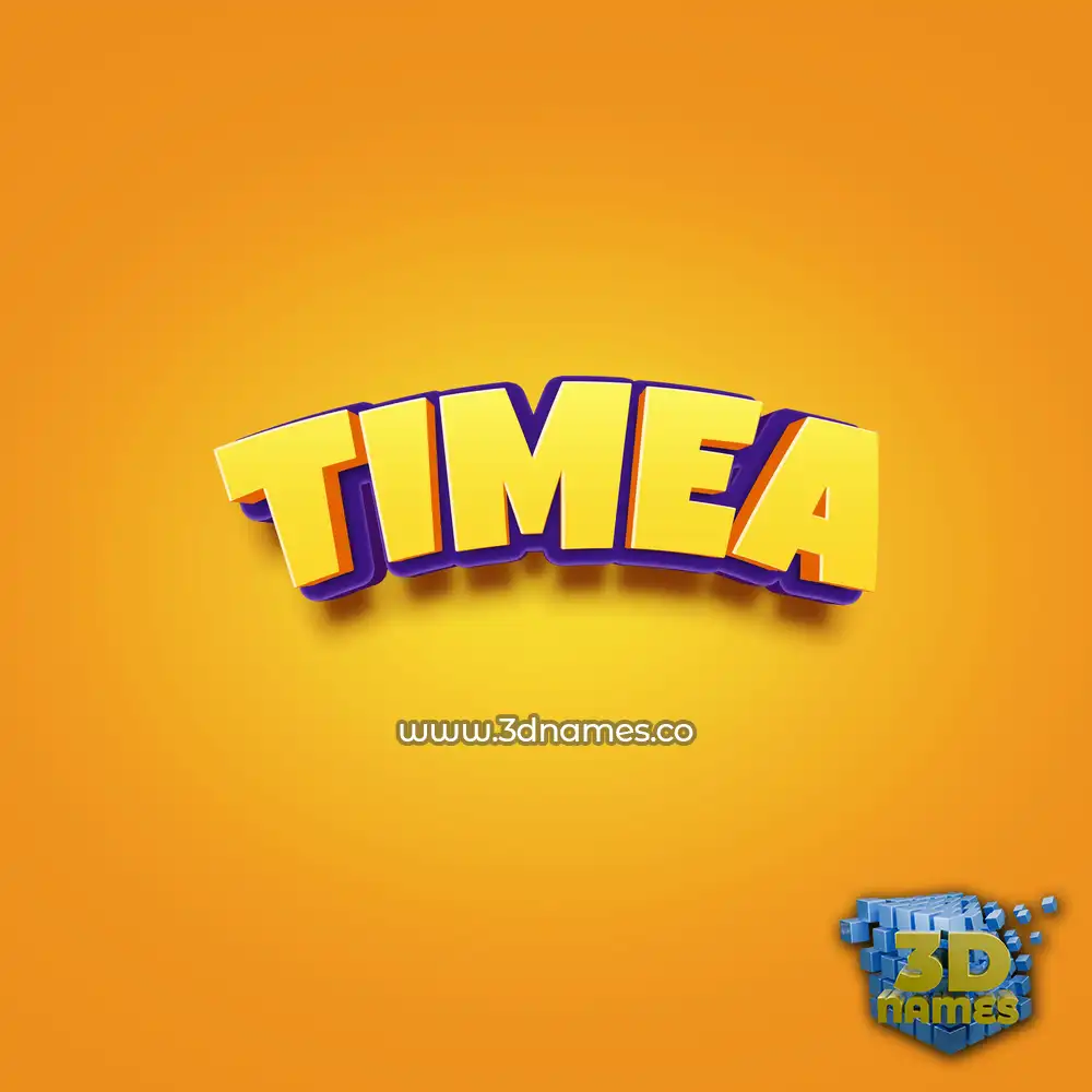 timea in Orange Toon style - 3D name wallpaper