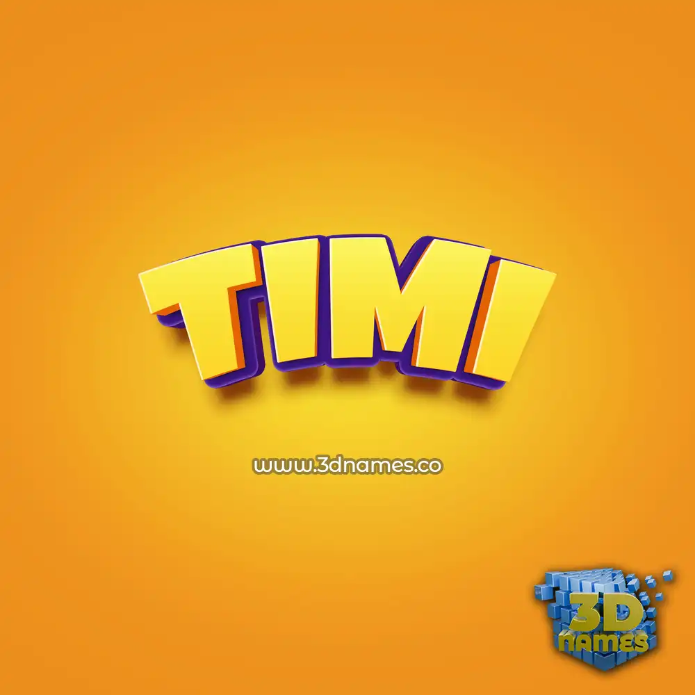 timi in Orange Toon style - 3D name wallpaper