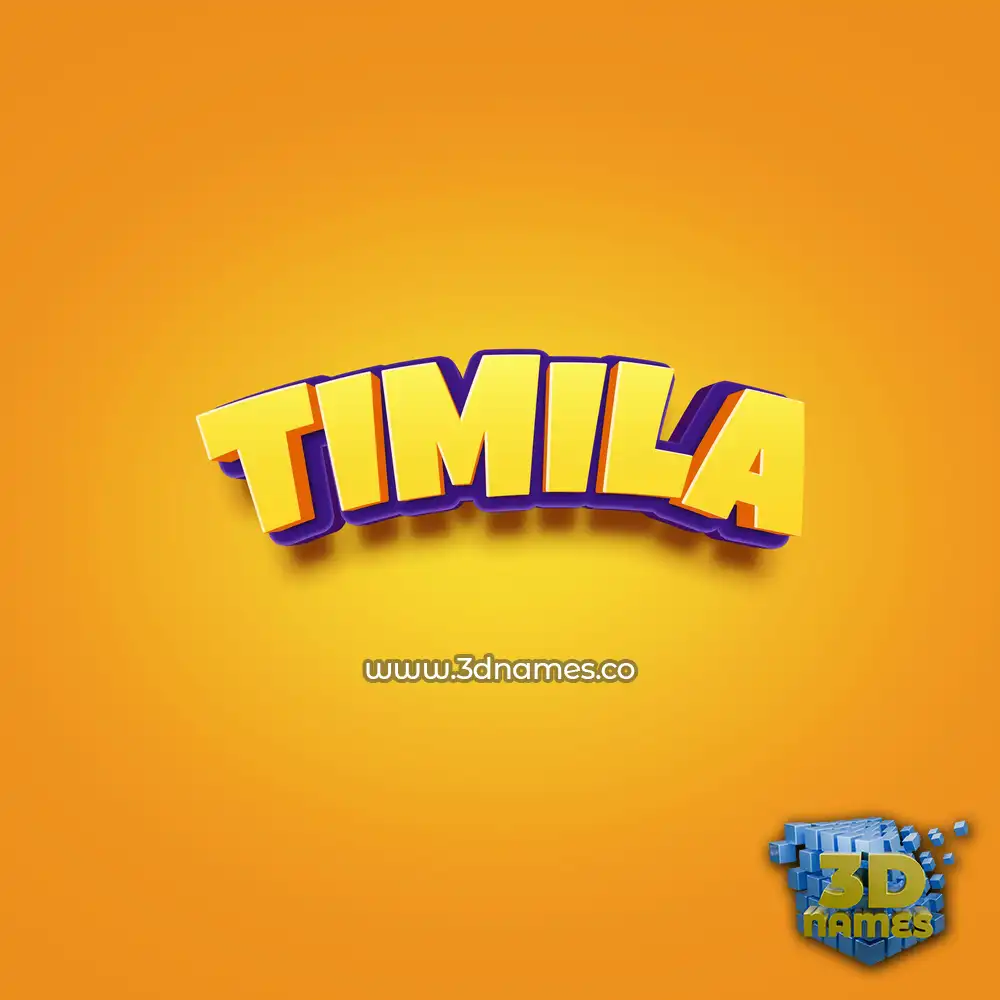 timila in Orange Toon style - 3D name wallpaper