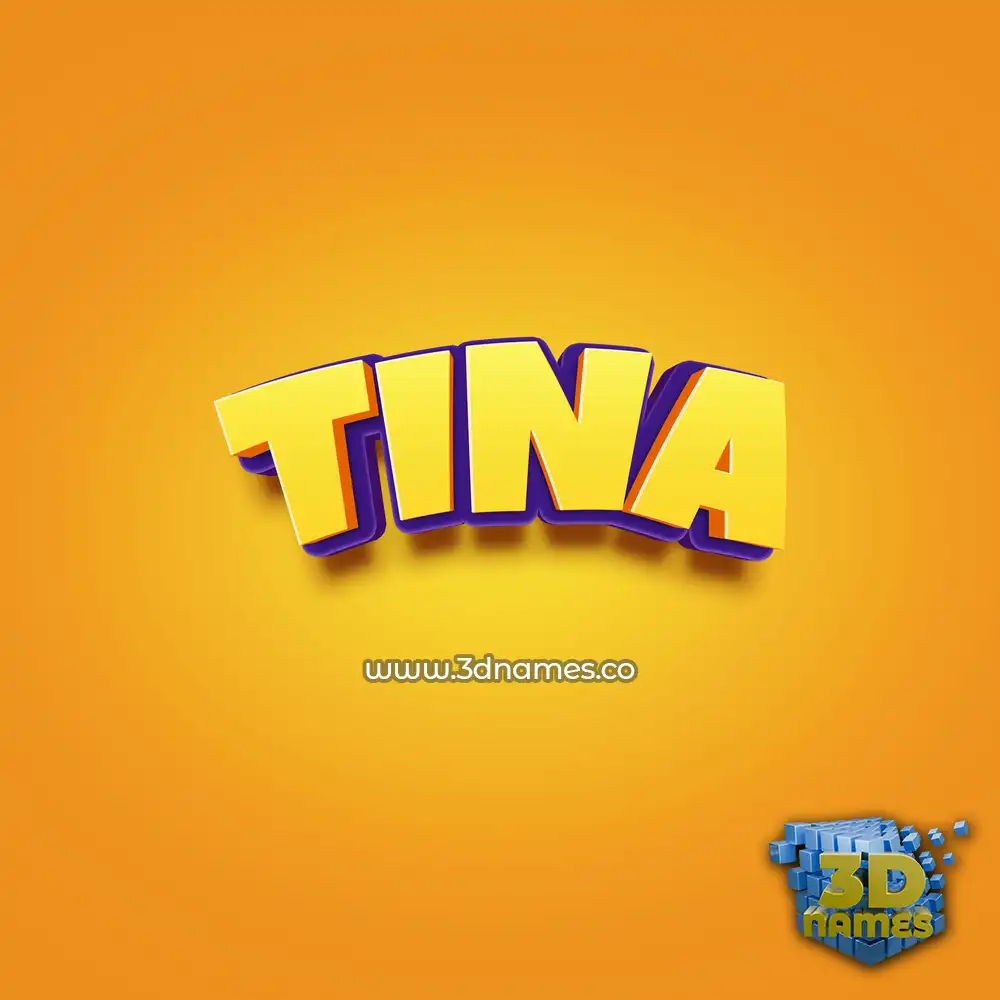 tina in Orange Toon style - 3D name wallpaper