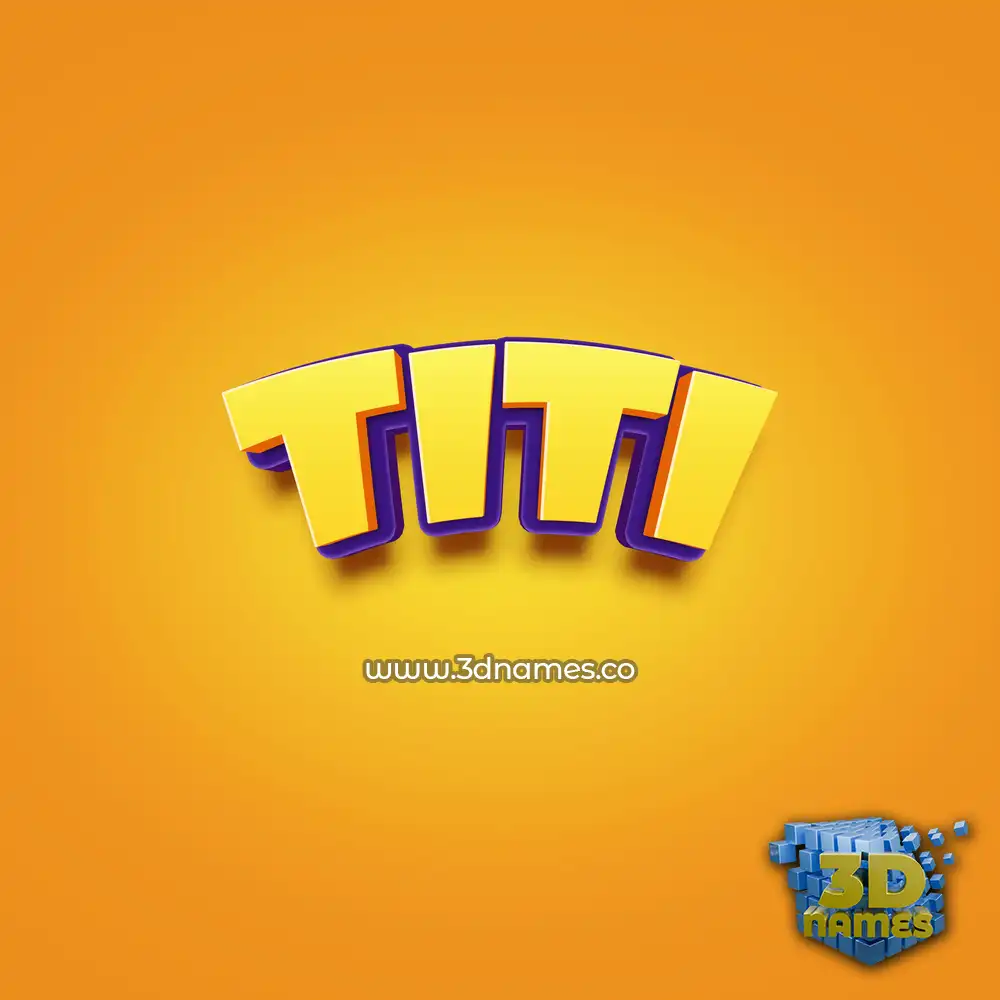 titi in Orange Toon style - 3D name wallpaper