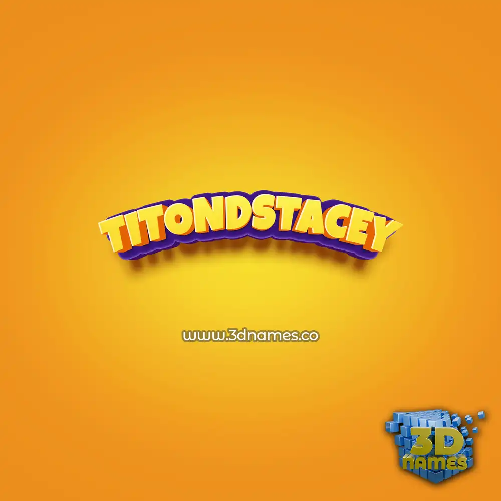 titondstacey in Orange Toon style - 3D name wallpaper