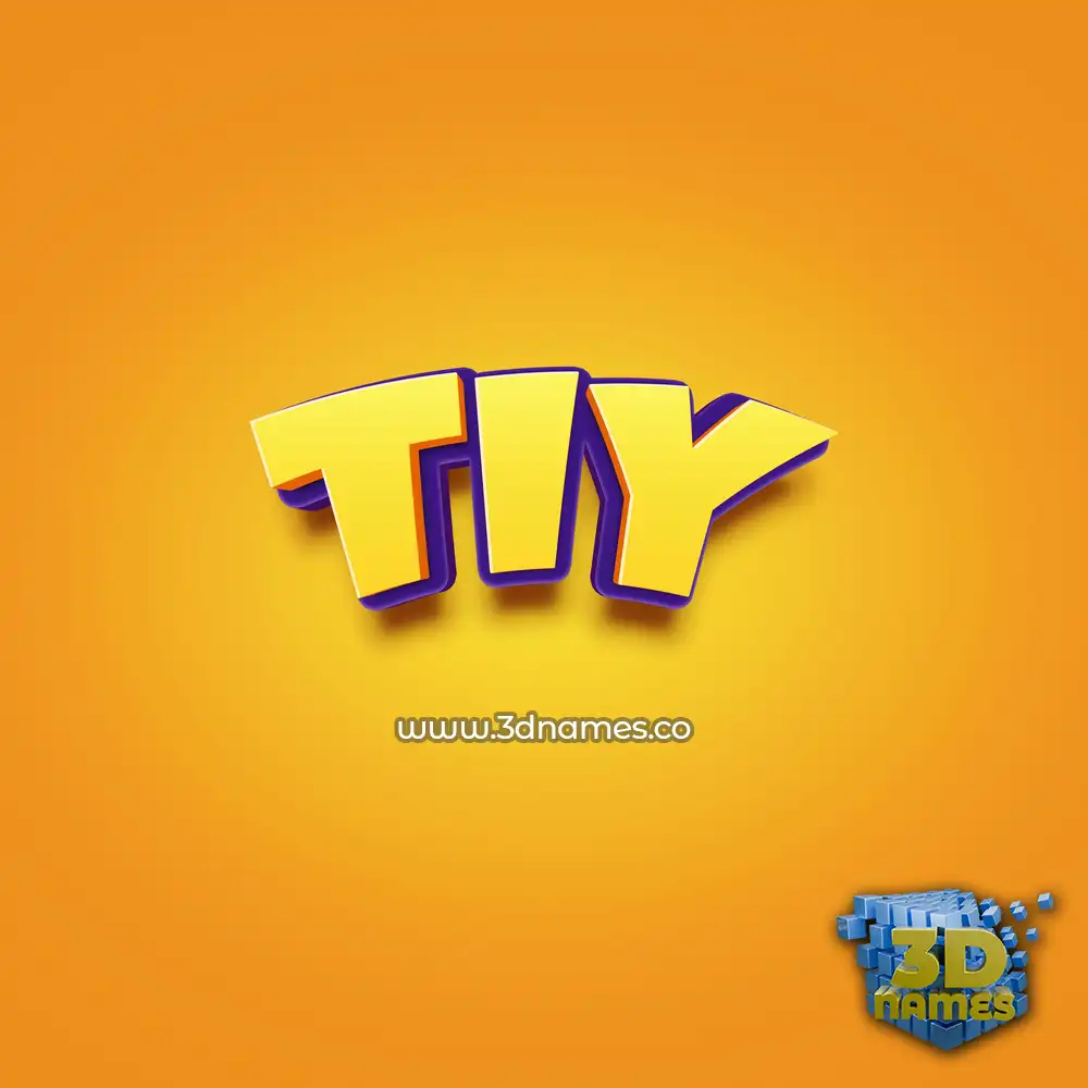tiy in Orange Toon style - 3D name wallpaper