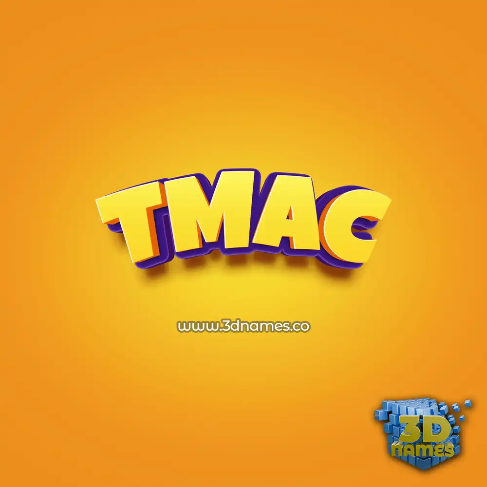 tmac in Orange Toon style - 3D name wallpaper