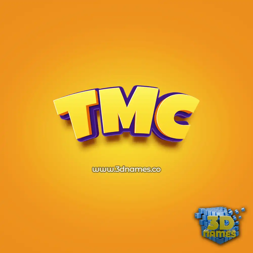 tmc in Orange Toon style - 3D name wallpaper