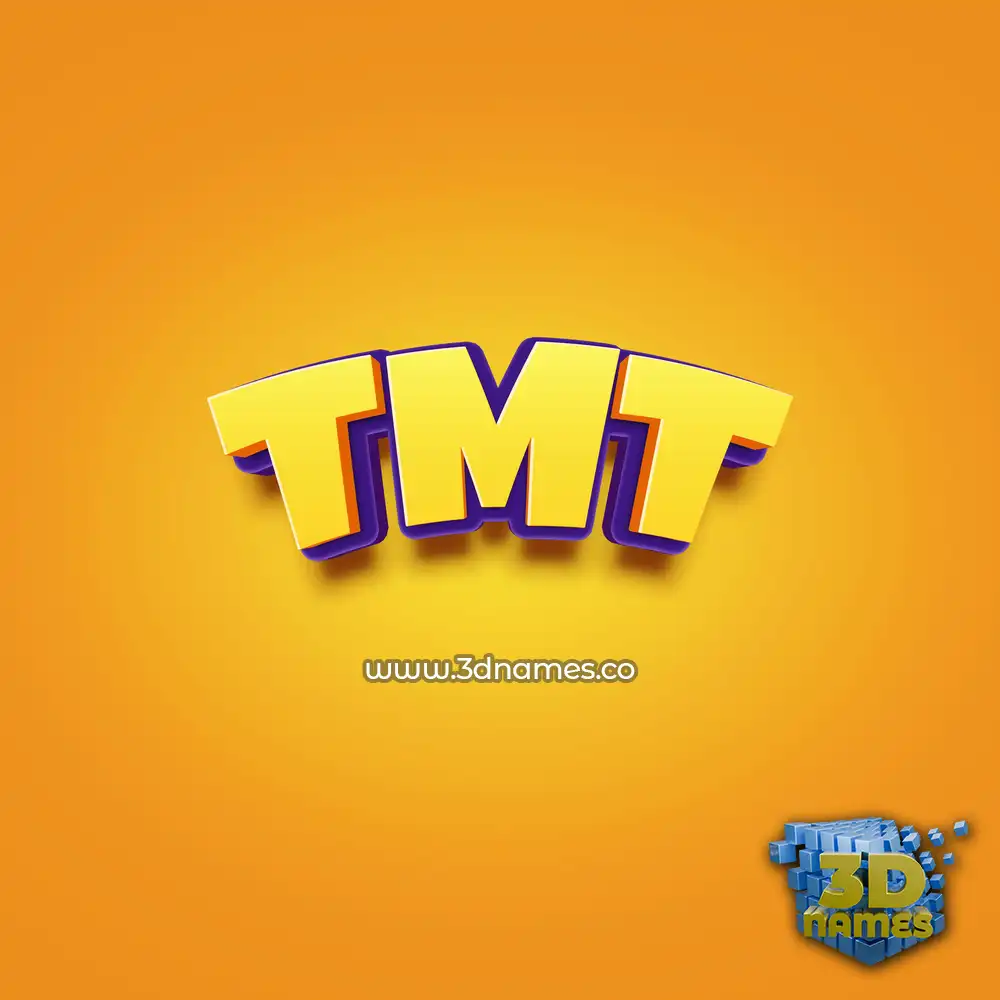 tmt in Orange Toon style - 3D name wallpaper