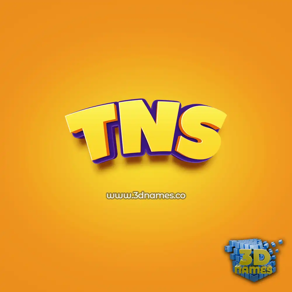 tns in Orange Toon style - 3D name wallpaper