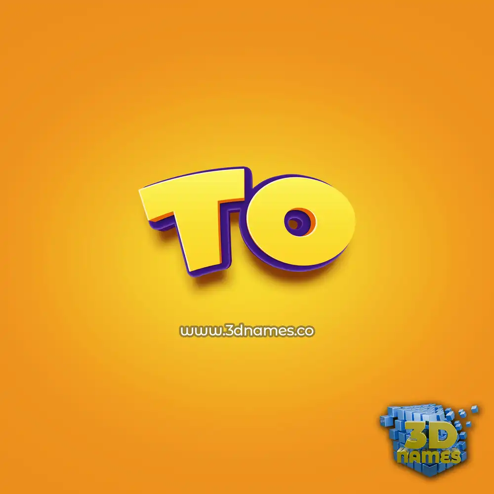 to in Orange Toon style - 3D name wallpaper