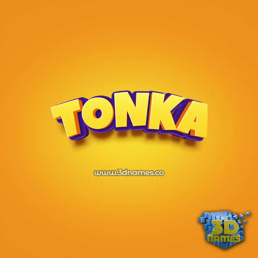 tonka in Orange Toon style - 3D name wallpaper