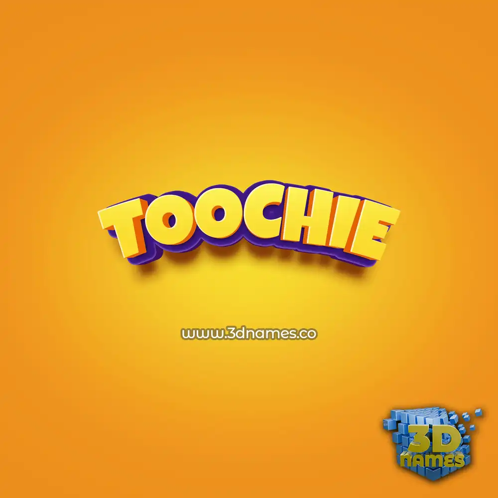 toochie in Orange Toon style - 3D name wallpaper