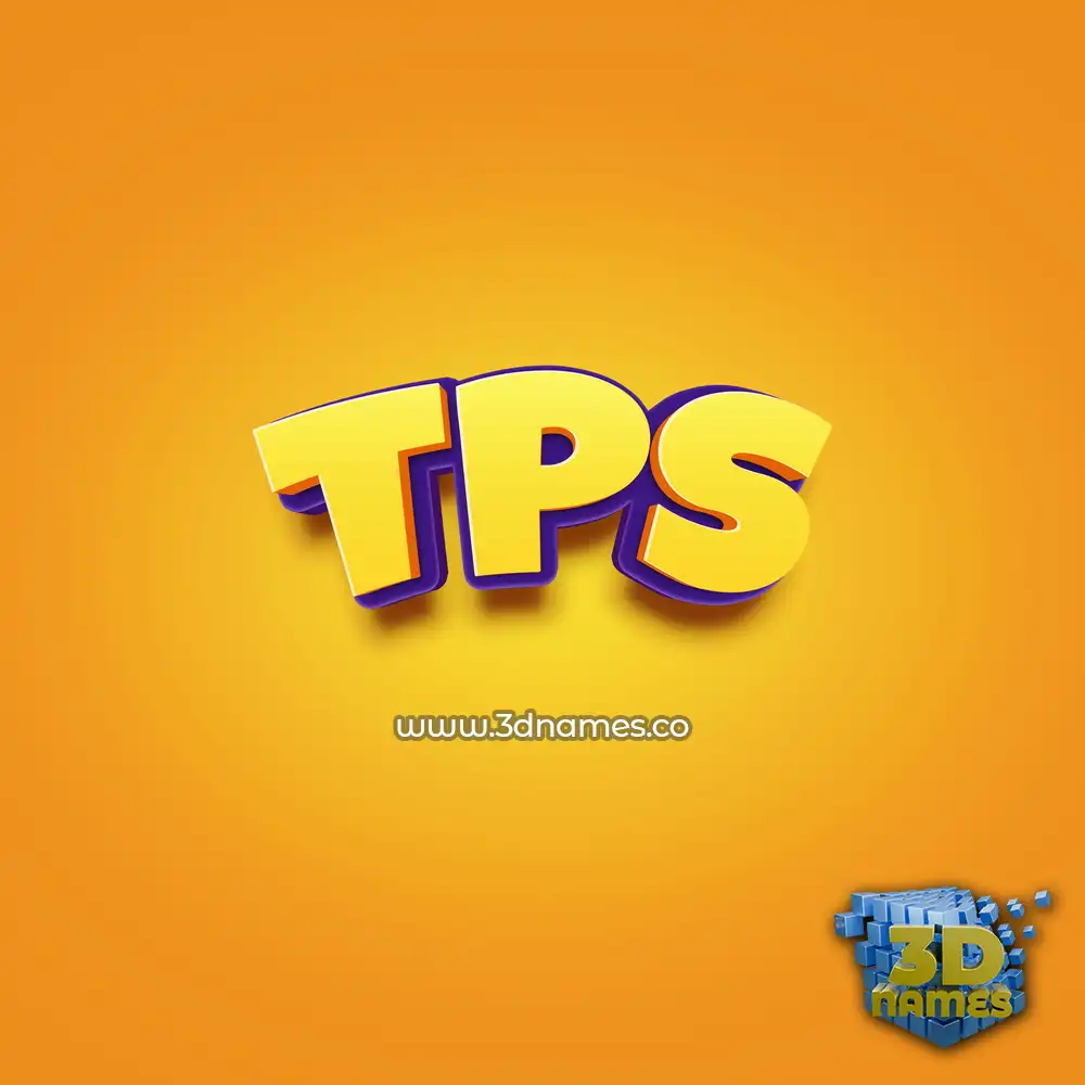 tps in Orange Toon style - 3D name wallpaper