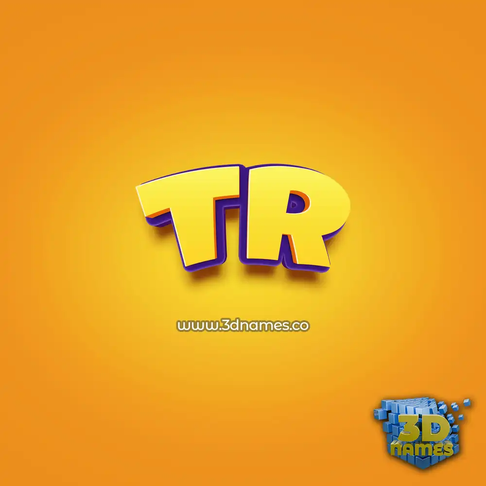 tr in Orange Toon style - 3D name wallpaper