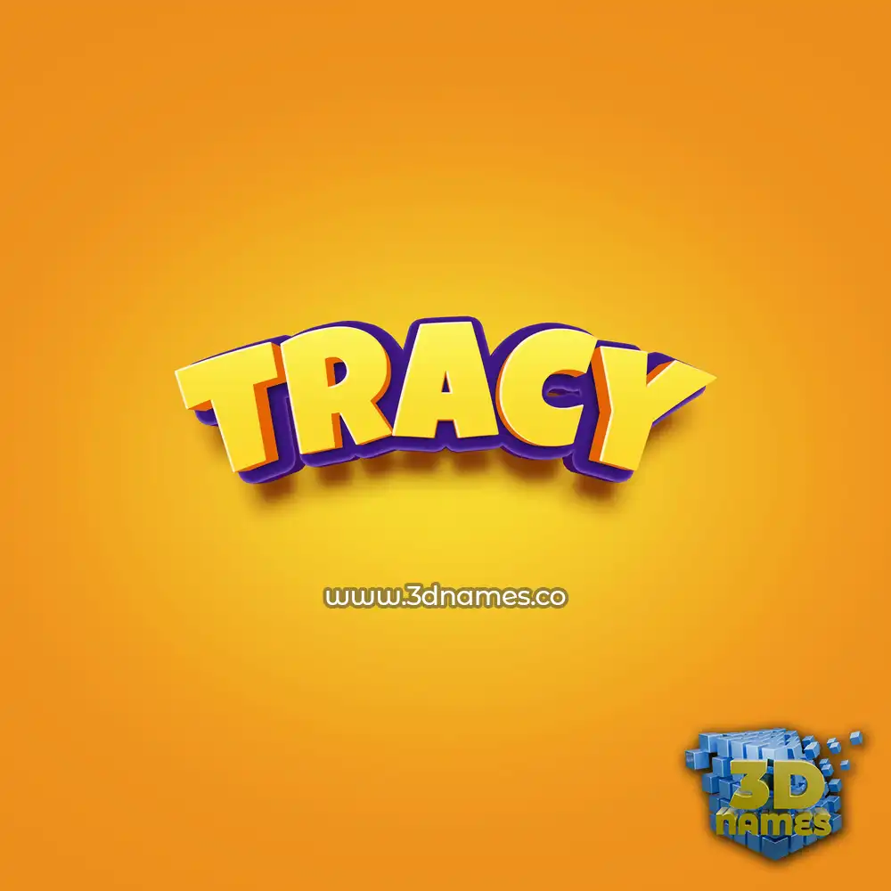 tracy in Orange Toon style - 3D name wallpaper