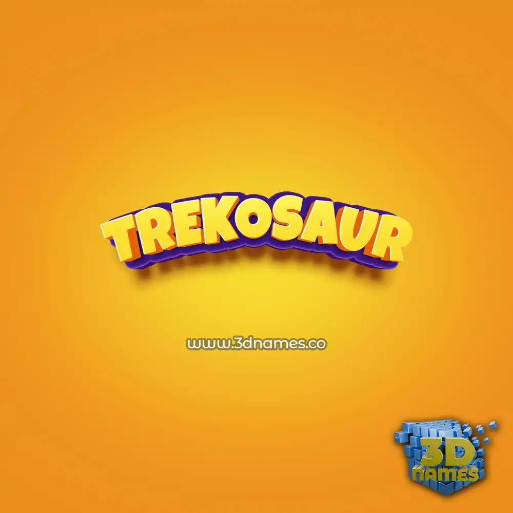 trekosaur in Orange Toon style - 3D name wallpaper