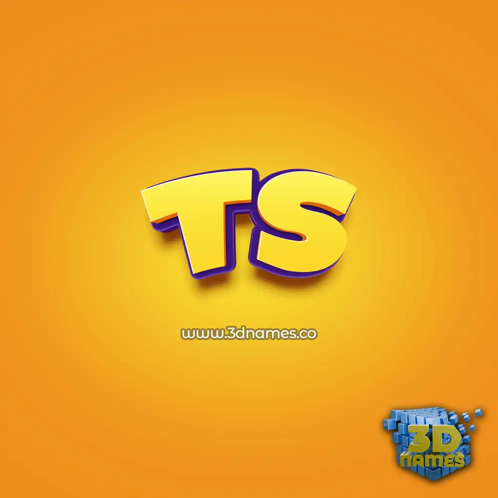 ts in Orange Toon style - 3D name wallpaper