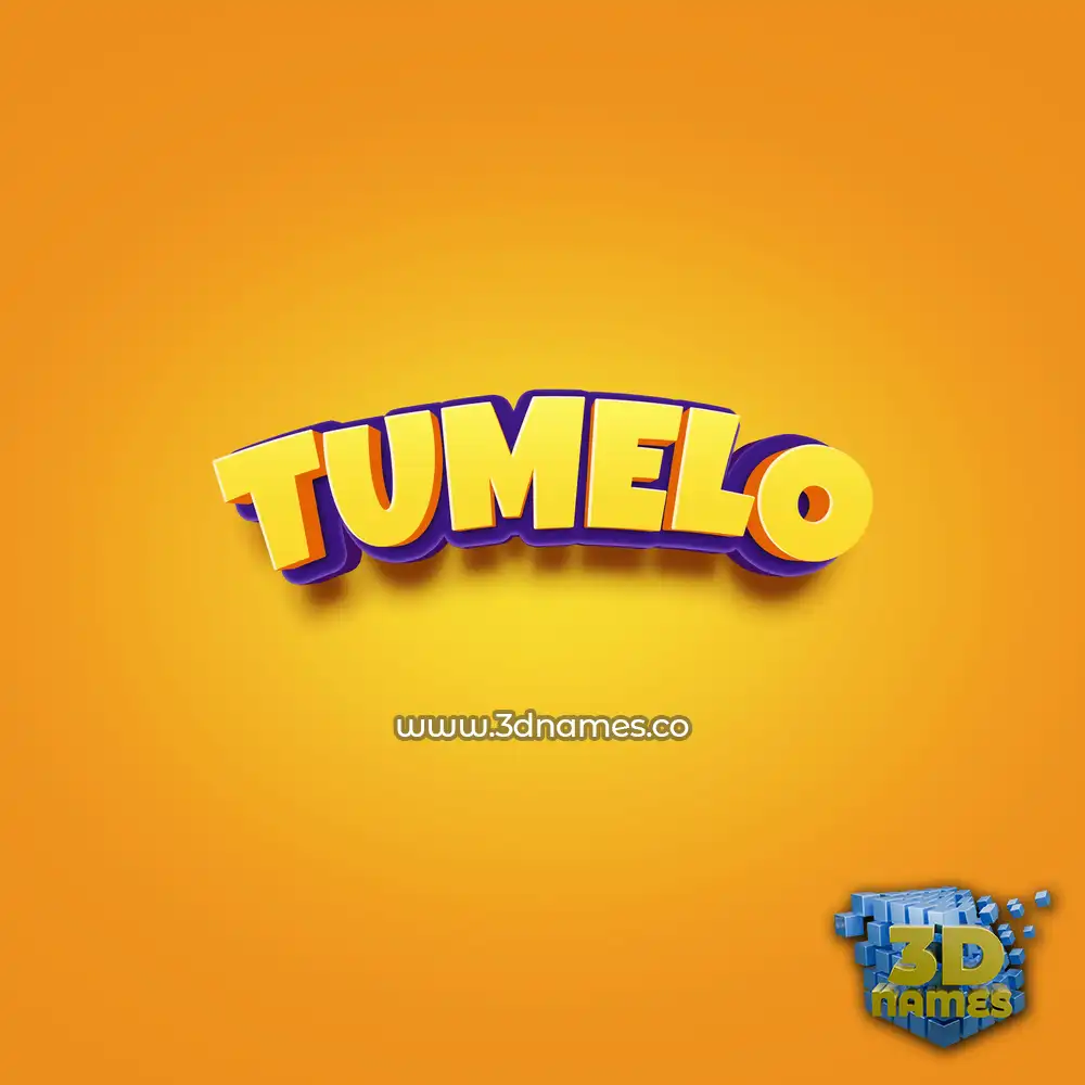 tumelo in Orange Toon style - 3D name wallpaper